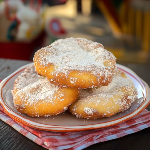 Un piatto con 6 dolci con granella sulla tavola.