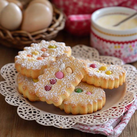 Colazione con biscotti e uova.