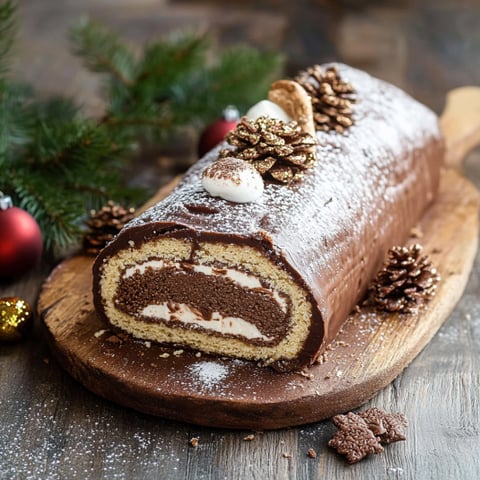 Un dolce a forma di spirale con crema e speck.