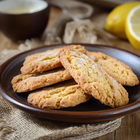 Piatti di biscotti con lemon.