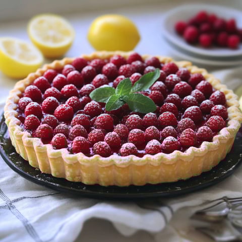 Torta con frutta fresca.