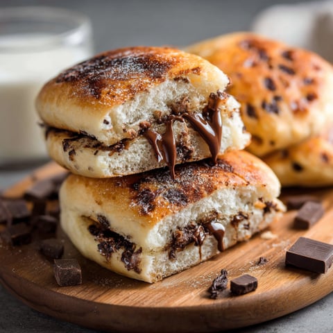 Due panini con marmelata e chocolate.