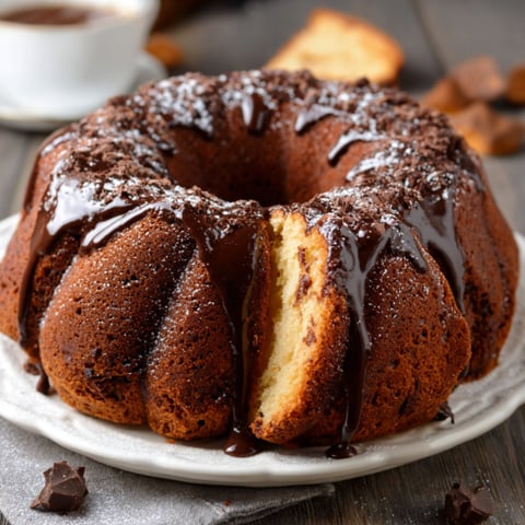 Cake con caramelo e cioccolato.
