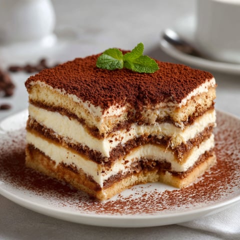 Cake a base di cioccolato con una foglia di menta.