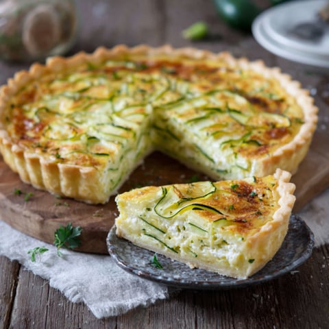 Una torta con verdura e formaggio.