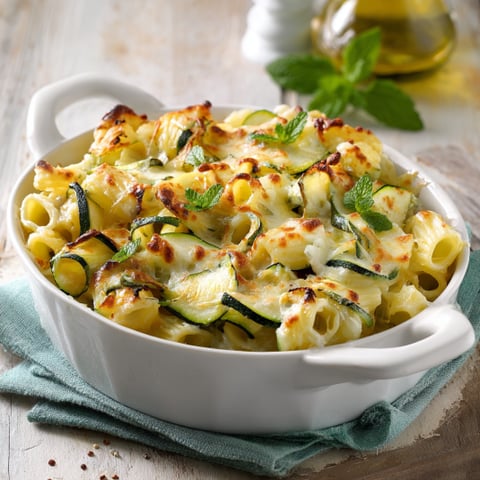 Una ciotola di pasta con verdure.