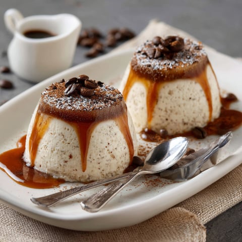 Due dolci con caramello e caffè.