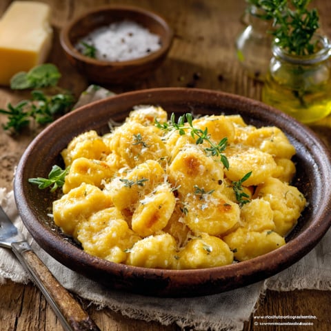 Una tavolata con un piatto di pasta e formaggio.