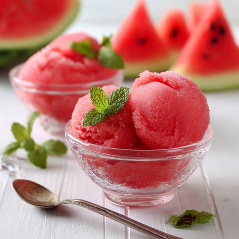 Due bicchieri di gelato con foglie di menta.