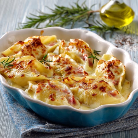 Una ciotola con pasta e formaggio.