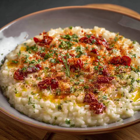 Riso con peperoncini e erbe.