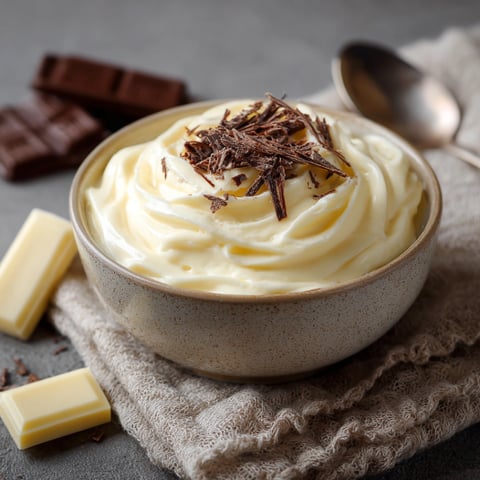 Un bicchiere di crema con cacao e cioccolato.