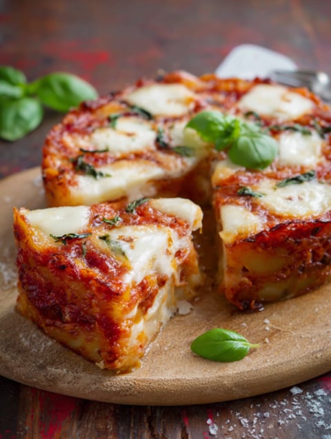 Una torta con verdura e formaggio.