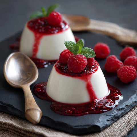 Due bicchieri di crema con frullati rosse.