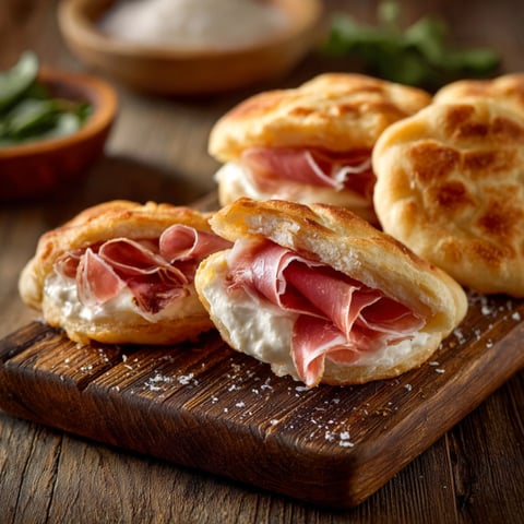 Panini con prosciutto e formaggio.