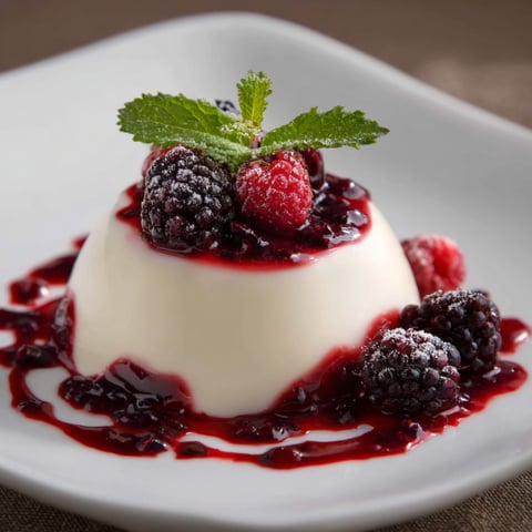 Un dolce con frutta e crema su un piatto.