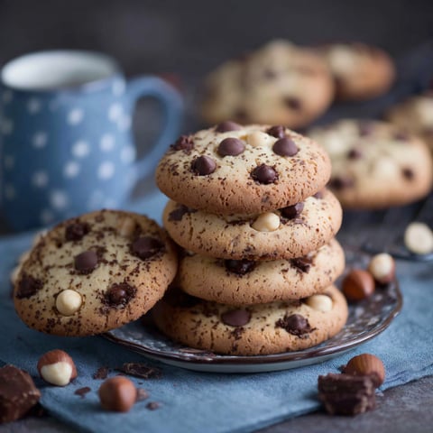Tazze di caffè con biscotti.