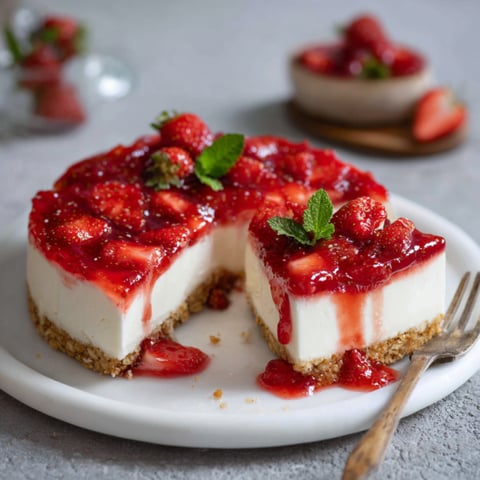 Una torta di frutta con strawberry e crema.
