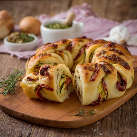 Un piatto di pizza con ingredienti vari.