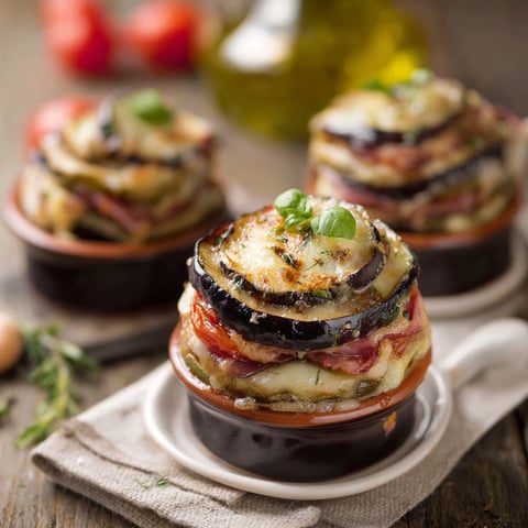 Piatti di verdura in vasi.