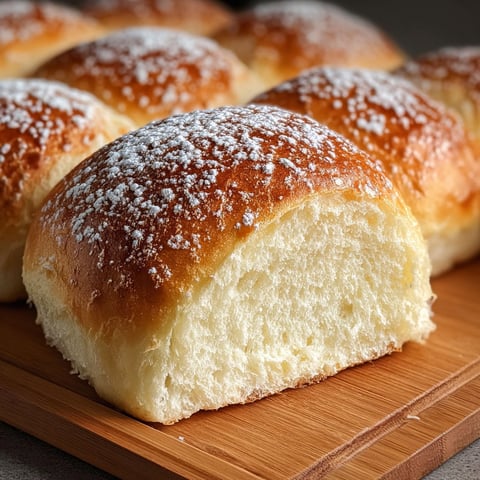 Une pile de brioche nuvola sofficissime sur une planche de bois.