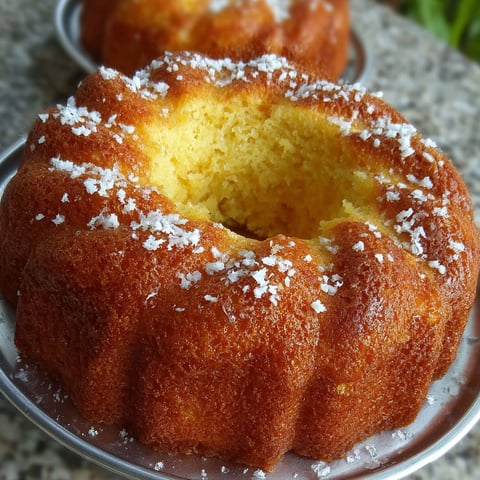 Un délicieux gâteau de ciambellone haut et moelleux, parfait pour une collation réconfortante.
