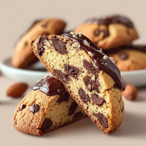Biscotti alle nocciole e cioccolato, une recette italienne, est servie sur un plateau avec des biscuits et des noisettes.