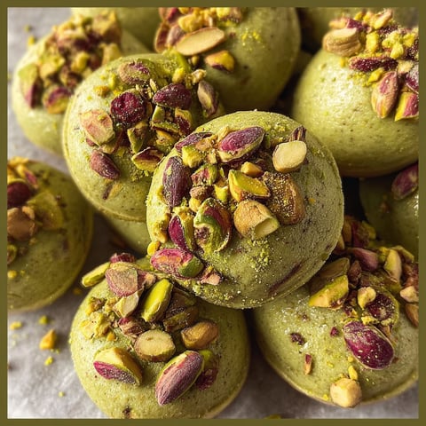 Les Pistacchiootti sont un dessert délicieux qui ressemble à des boules de pâte.