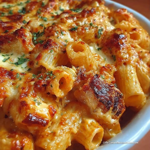 Une recette de Pasta al forno di Cannavacciuolo est servie dans un bol.