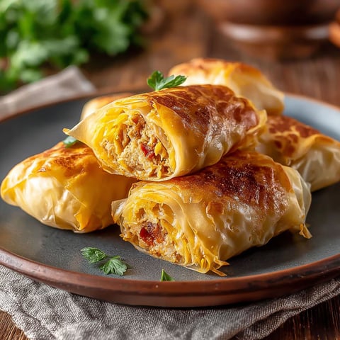 Rotoli fillo tonno patate, une recette de cuisine qui consiste à faire des pains de patates farcies avec des ingrédients tels que du tonno, des patates et des herbes.