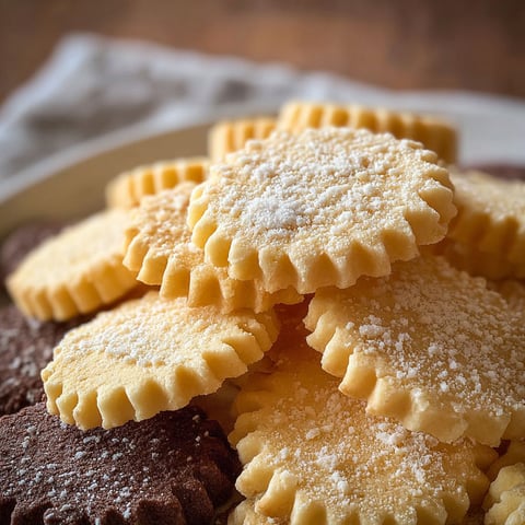 Unsweetened biscotti with powdered sugar.
