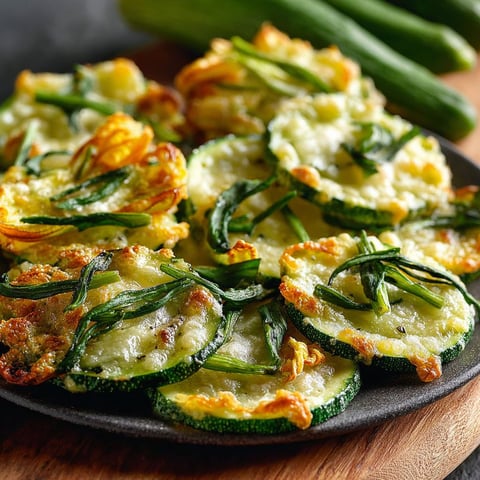 Une plaque de croccanti zucchine fiori alici sur une table.